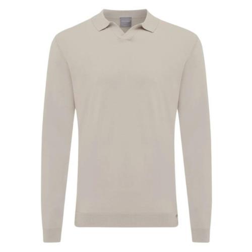 Knappeløs Polo LS Beige