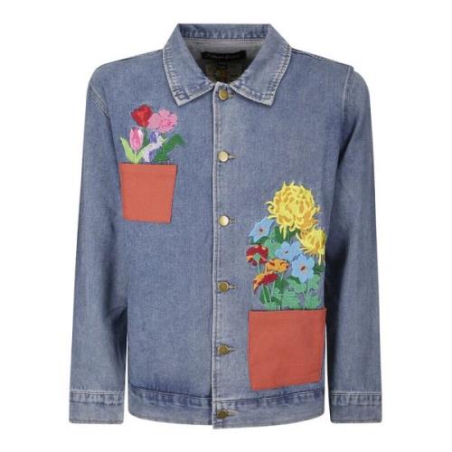 Denim Flower Pots Jacket