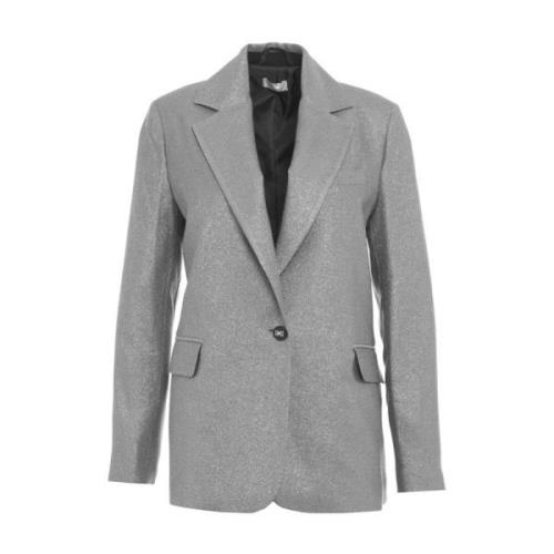 Lurex® blazer med glitter finish