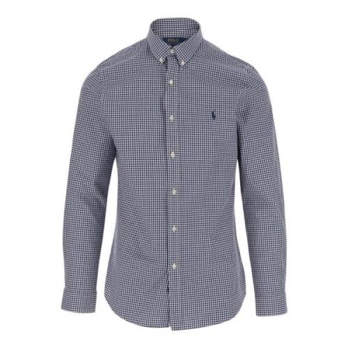 Plaid Button-Down Skjorte Navy