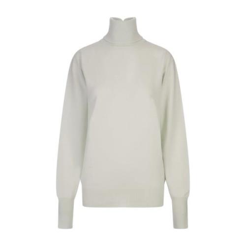 Grøn Turtleneck Merinould Sweater