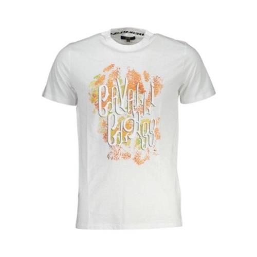 Hvid Bomuld Logo Print T-Shirt