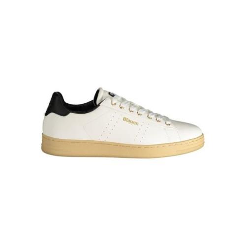 Hvid Polyester Sneaker med Sporty Detaljer