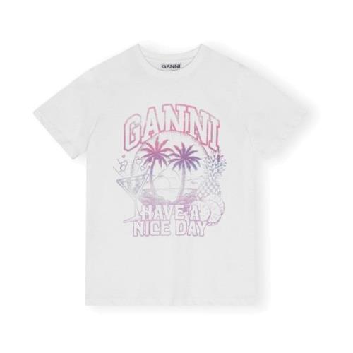 Grafisk Print Cocktail T-Shirt