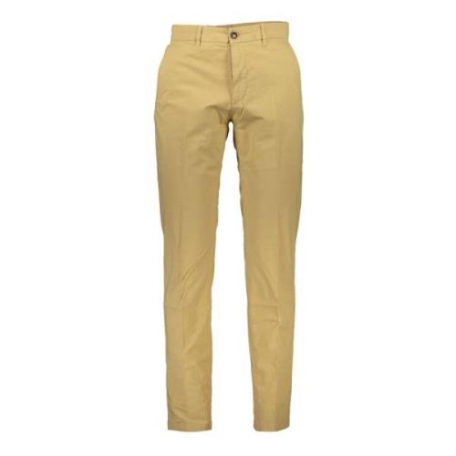 Beige Slim Fit Bukser med 4 Lommer