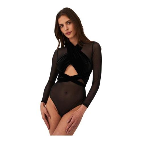 Velour Mesh Bodysuit