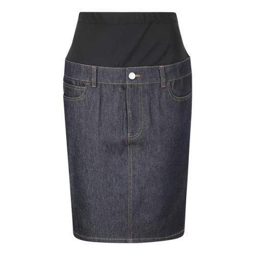 Denim Hybrid Midi Nederdel