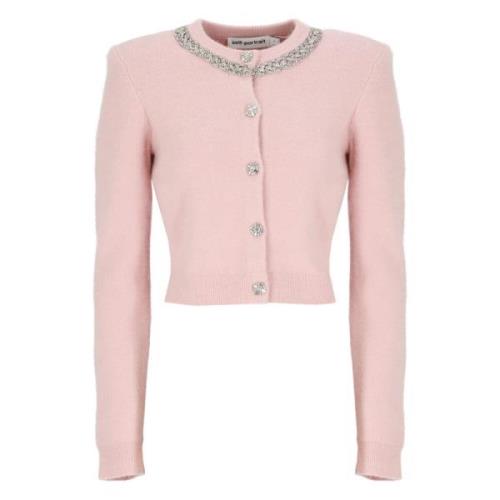 Pink Strass Cardigan Sweater