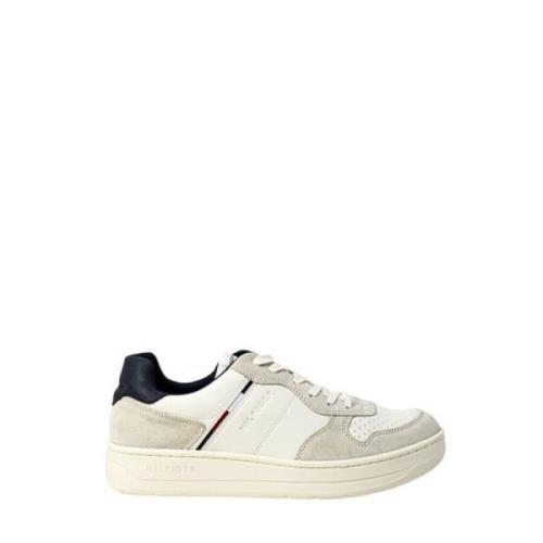 Sporty White Uni Mønster Slip-On Sneakers