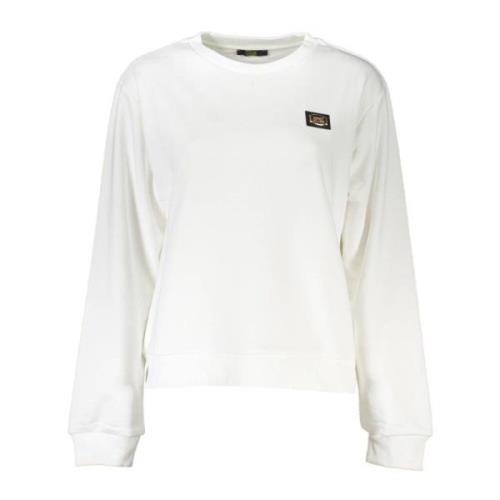 Elegant hvid børstet hyggelig sweatshirt