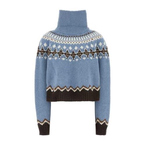 Vinter Broderet Uld Sweater