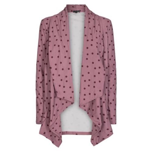 Mørk Rose Dot Cardigan til Kvinder