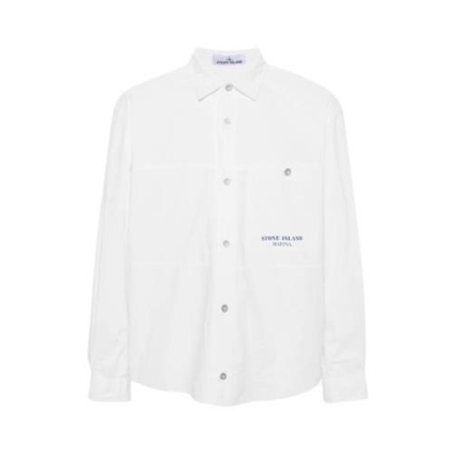 Hvid Marina Overshirt Bomuldskanvas