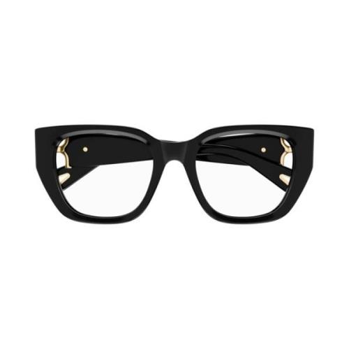 Cat-eye acetatbriller med Gold Marcie-logo