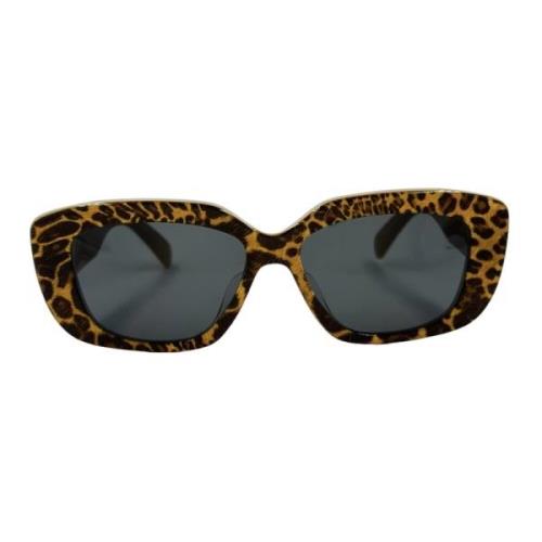 Leopard Print Butterfly Solbriller