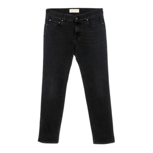 Slim-Fit 5-Lomme Sort Jeans