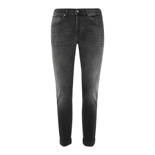 Sort Skinny Fit Jeans Med Lav Talje