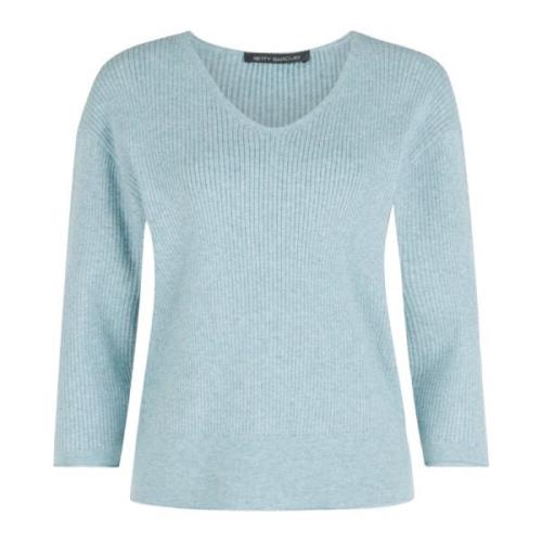 V-hals Finstrik Pullover