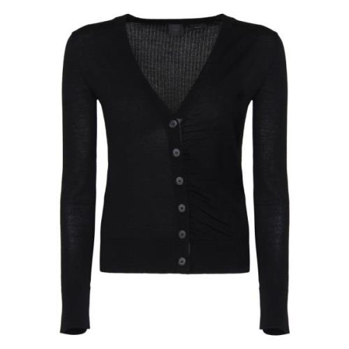 Sort V-hals Cardigan Sweater