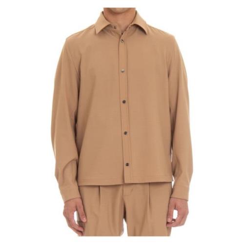 Kamel Overshirt Lana Stretch Knapmanchetter