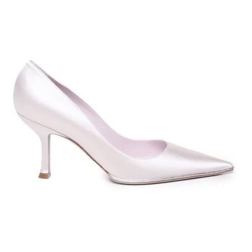 Bryllup Hvid Satin Hæl Pumps