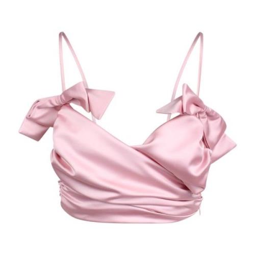 Satin Top med Buer