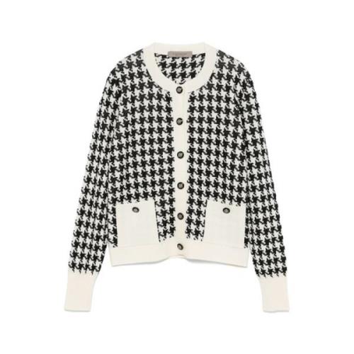 Pixelated Houndstooth Cardigan