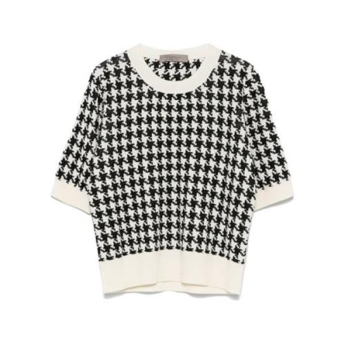 Pixelated Houndstooth Uldtop