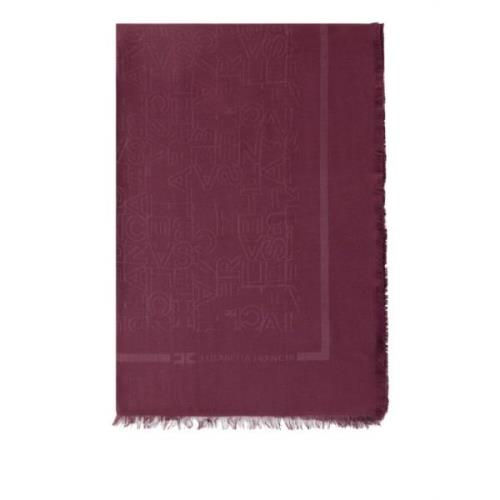 Jacquard Tørklæde Rouge Noir Bordeaux