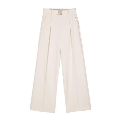 Creme Wide Leg Bukser