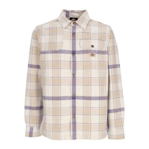 Beige Flannel Langærmet Skjorte