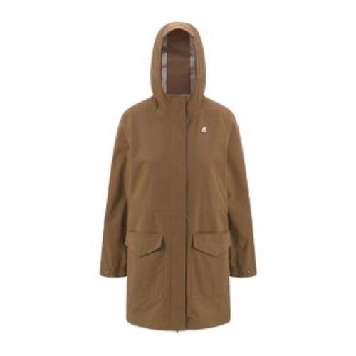 Brun Mirelle Mid-Length Vandtæt Parka