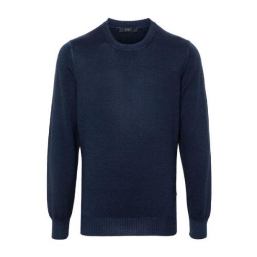 Blå Uldstrik Sweater