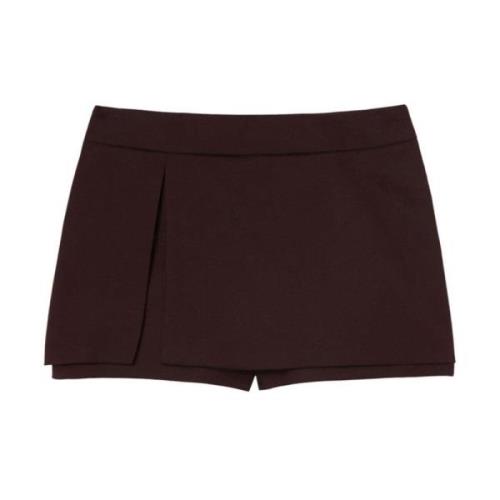 Bordeaux Uld Twill Shorts