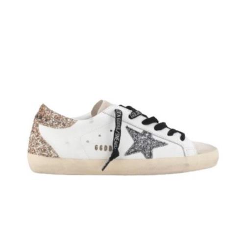 Glitter Star Læder Sneakers Hvid