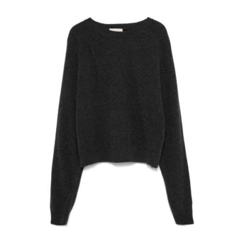 Grå Uldblanding Crew Neck Sweater