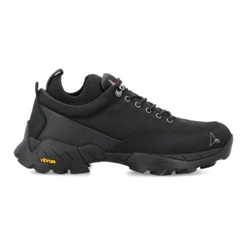 Sorte Sneakers med Lav Top og Vibram Sål