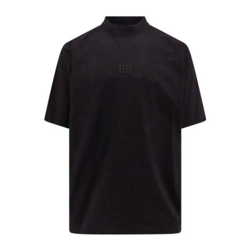 Broderet Logo Stretch Bomuld T-Shirt