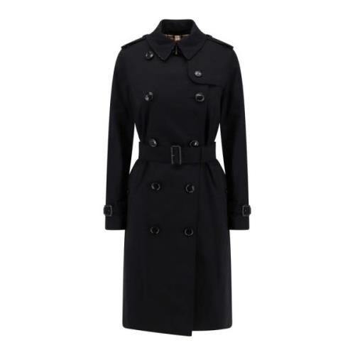 Klassisk Bomuld Trenchcoat med Check