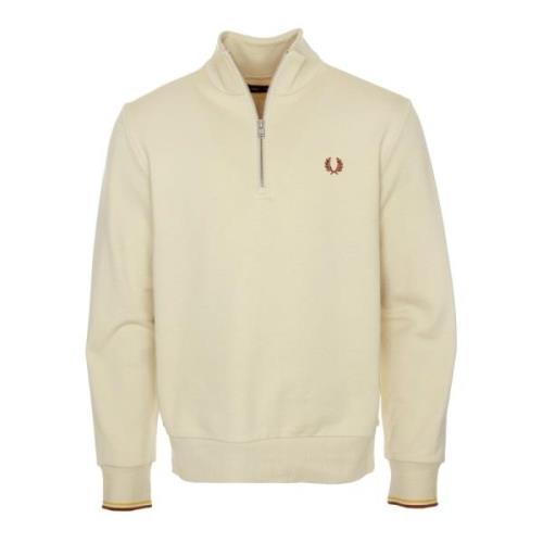 Half-Zip Sweatshirt med Logo Broderi