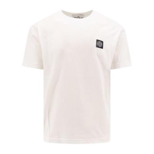 Logo Patch Bomuld Crew-neck T-shirt