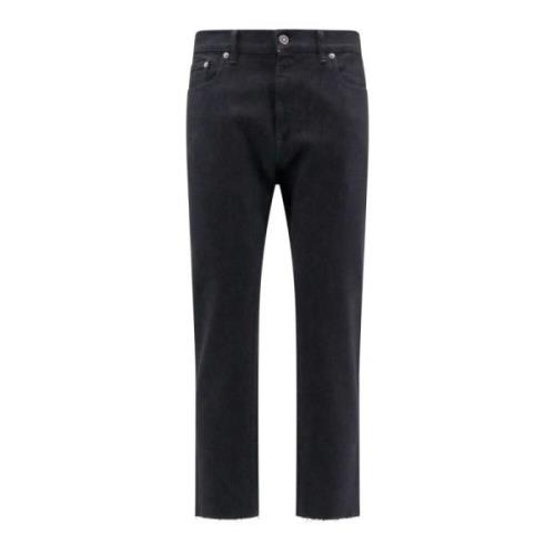 Sort Denim Slim Fit Bukser med Metalstjerner