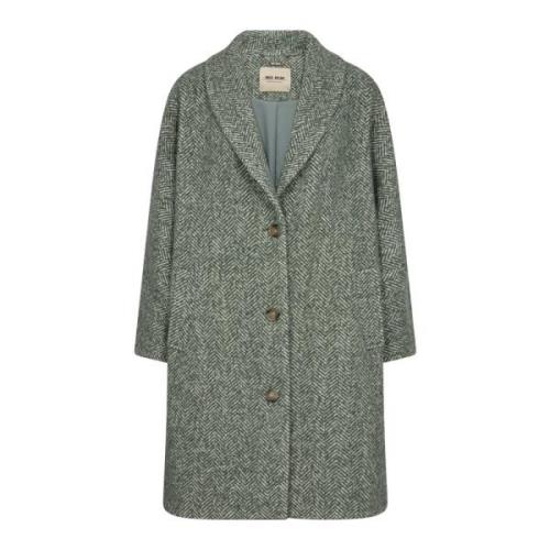 Herringbone Coat Jakke Grøn