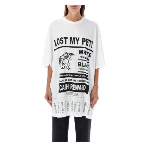 Lost Pet Maxi T-Shirt Hvid