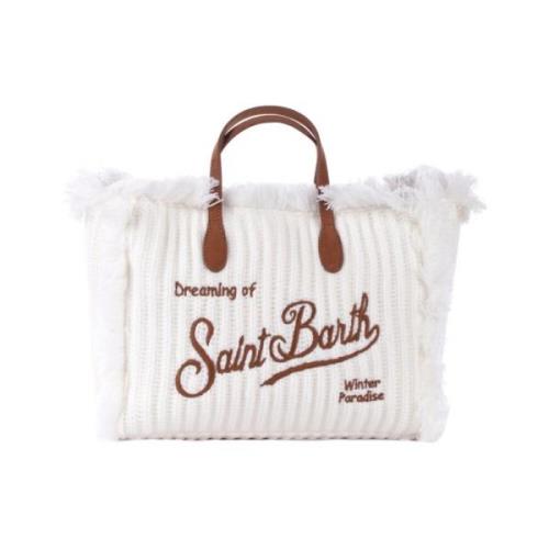 Beige Logo Front og Bag Taske