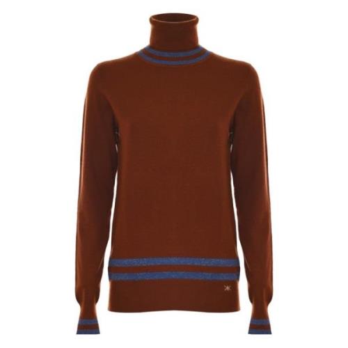 Kontrastdetaljer Uldblanding Polo Hals Pullover