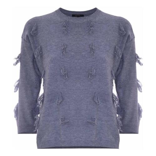 Charming Fringed Crew Neck Jumper