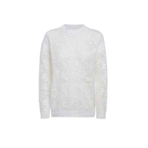 Bomuld Macramé Blomst Broderet Top