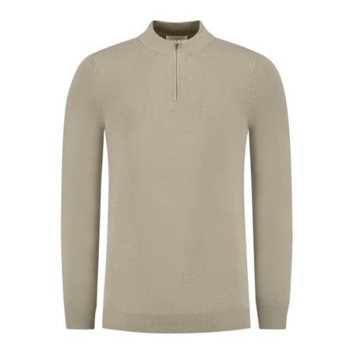 Essentiel Strik Halfzip Sweater Grå