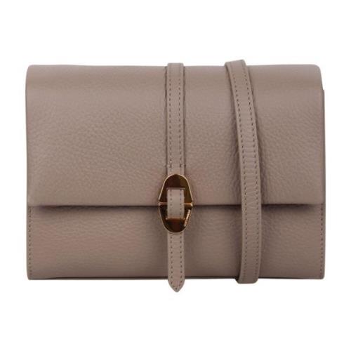 Kornet læder crossbody taske med logo